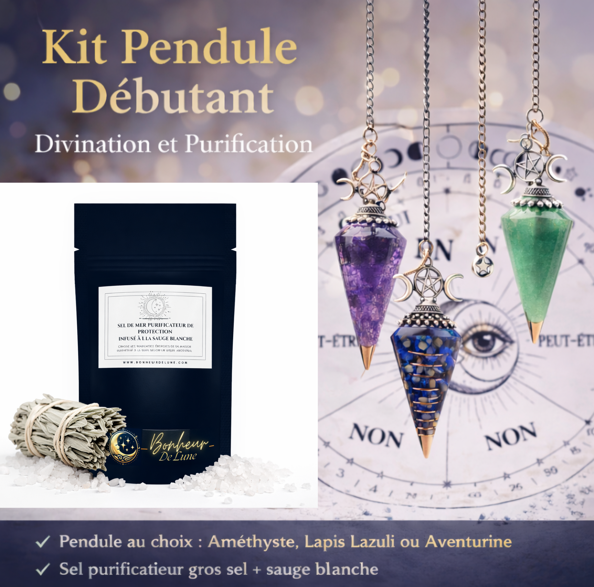 coffret pendule divinatoire