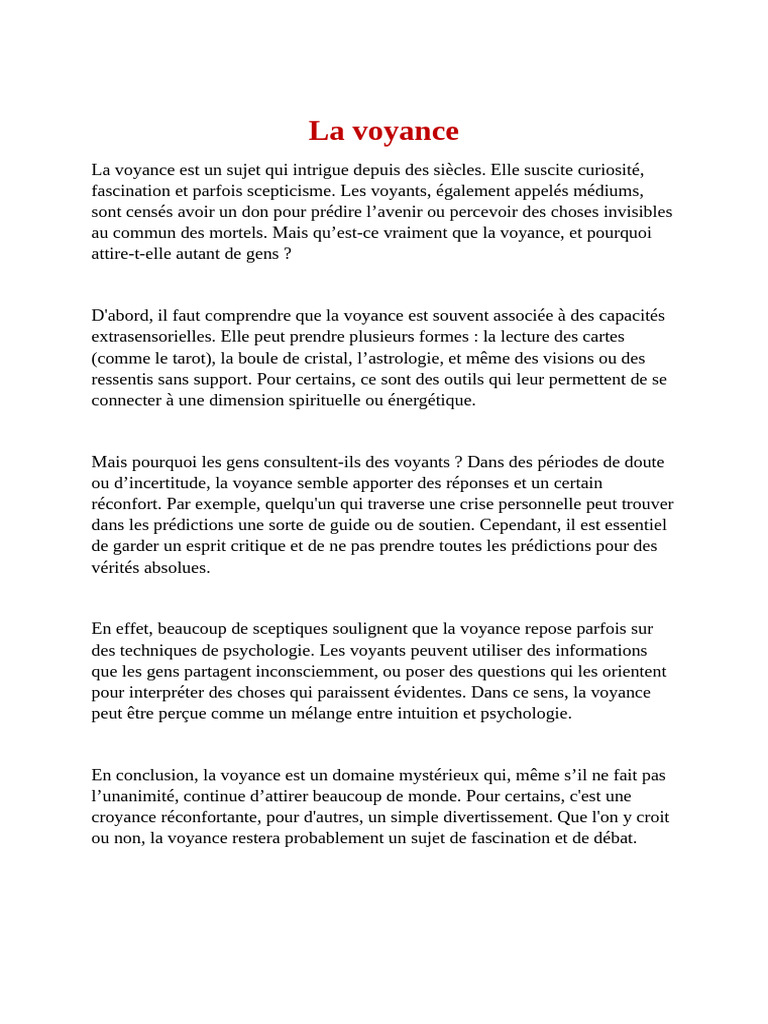 voyance spirituelle